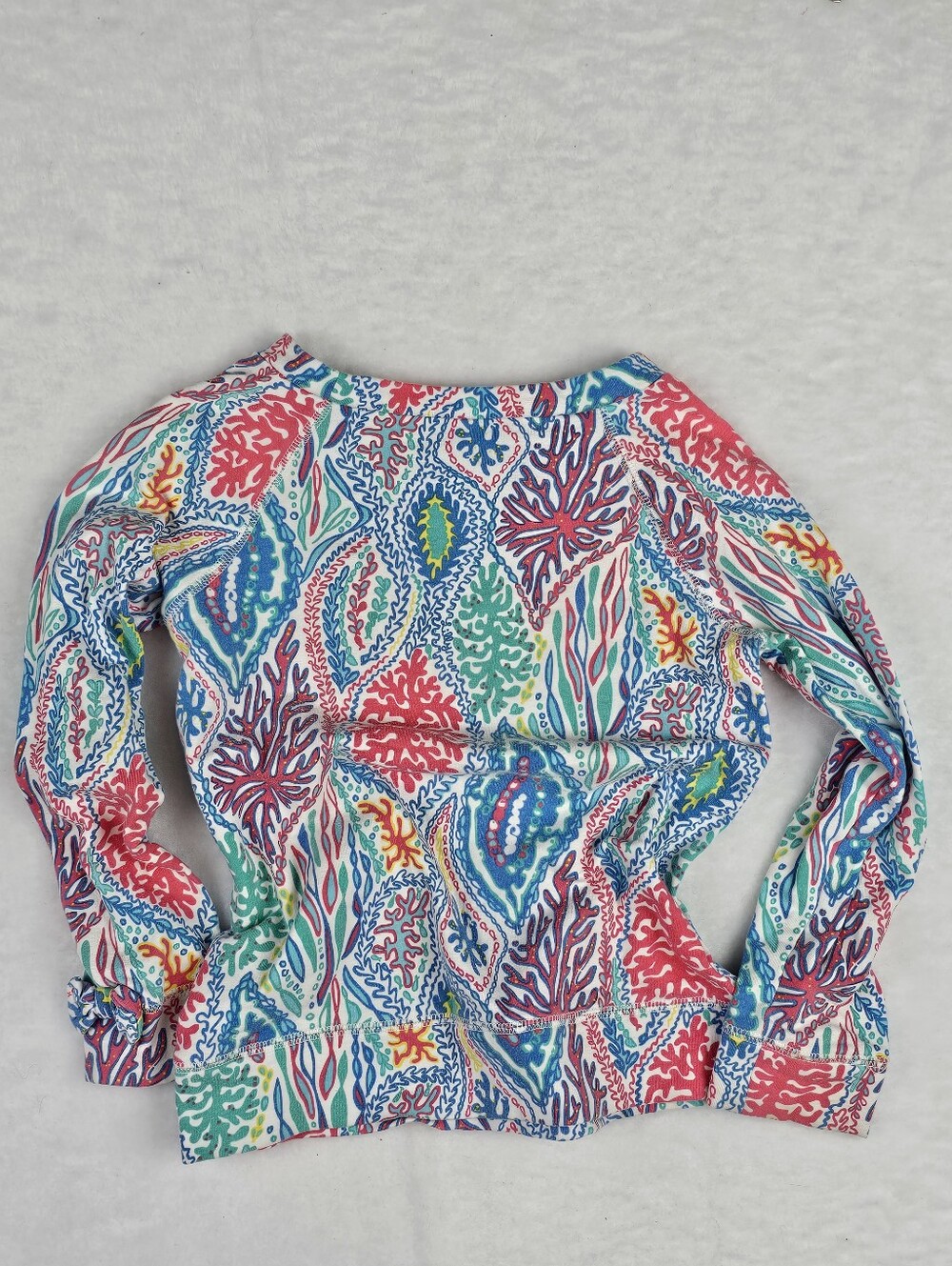 Lilly Pulitzer Vibrant Multicolor Print Crewneck Sweatshirt Girl's M (6-7) Top